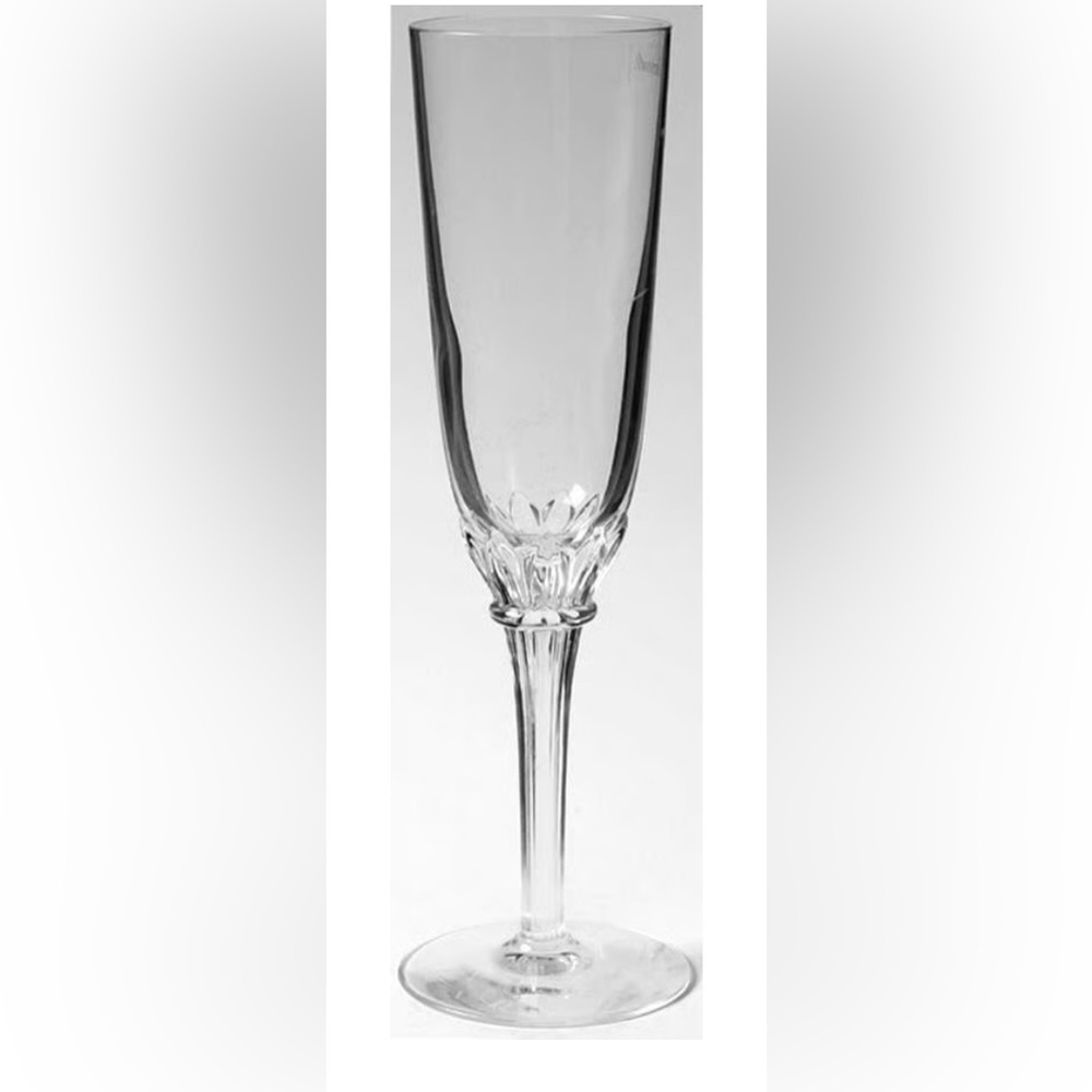Christofle Set of 6 Crystal Osiris Champagne Flutes Set
